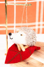 2.75 x 6 Cozy Woodland Red Felt Hedgehog - Wholesale Accessory Market