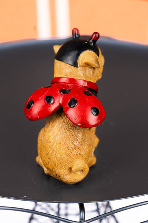 3.25 x 2 Ladybug Dog Resin Figurine - Wholesale Accessory Market