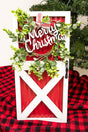 19.75 x 9.25 'Merry Christmas' Hanging Red Barn Door - Wholesale Accessory Market