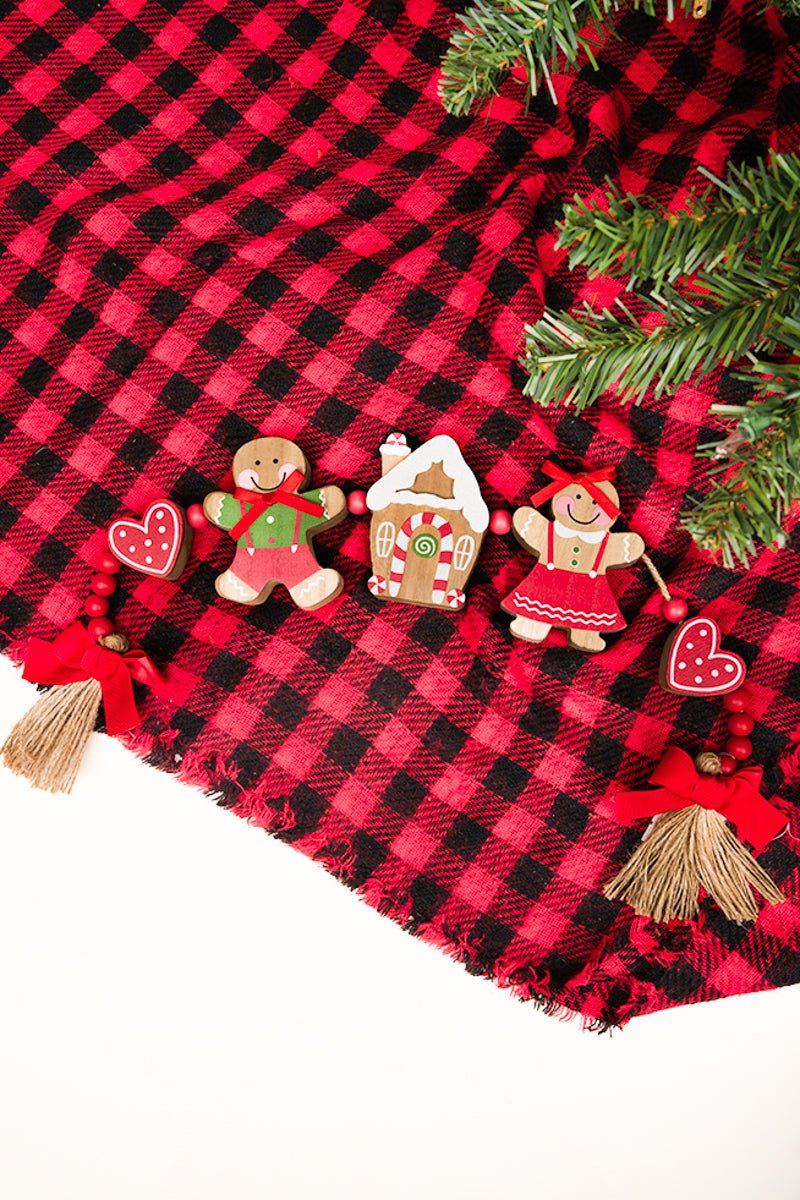 28 x 4 Cocoa and Cookies Wood Beaded Tabletop Decor - Wholesale Accessory Market