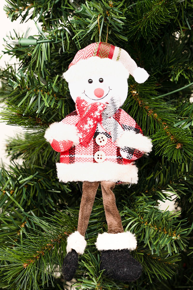 9 x 4 Plaid It's Christmas Snowman Fabric Ornament | Wholesale ...