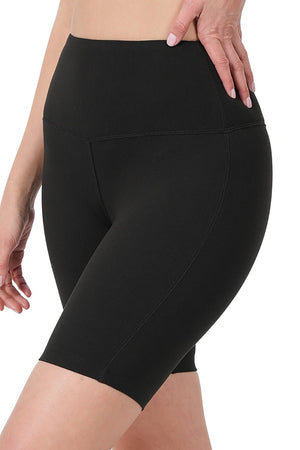 SALE! Zenana Active Life Black Brushed Biker Shorts - Wholesale Accessory Market