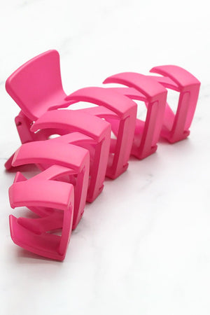Zenana In The Groove Hot Pink Hair Claw - Wholesale Accessory Market